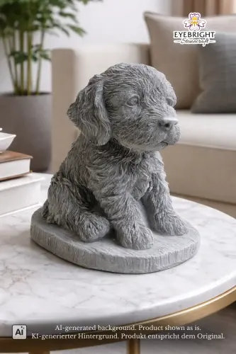 Product image of the product “Aiden - Seated Dog, 16cm H | cast stone ”